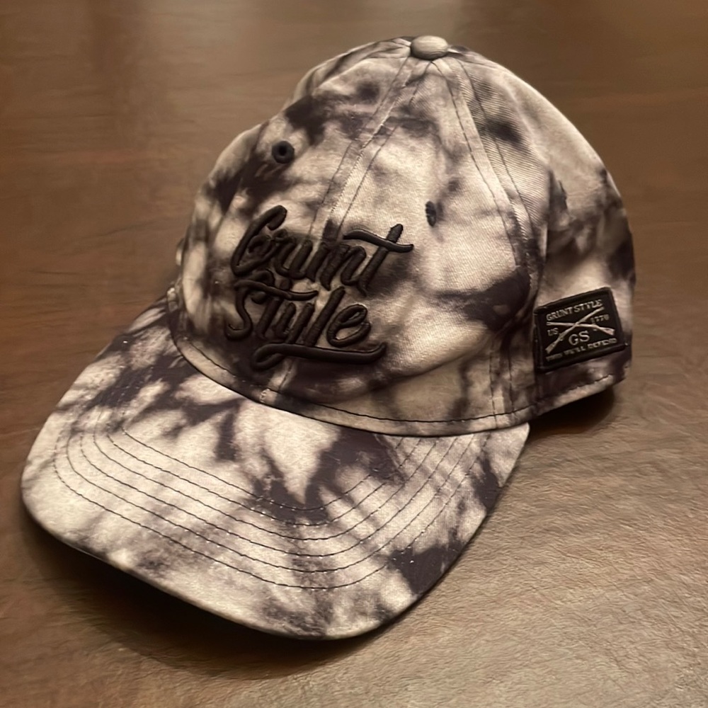 Grunt Style Black and White Tie-Dye Hat